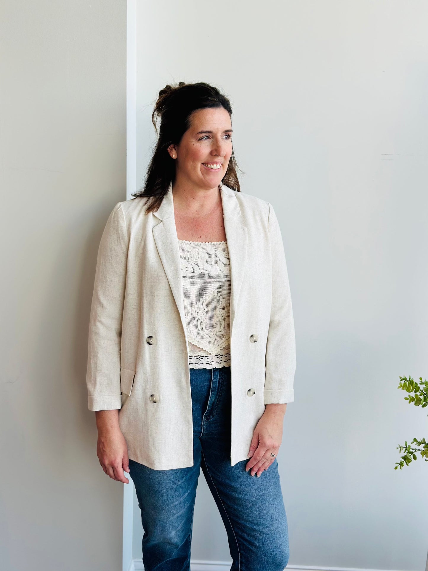 Open Linen Blazer