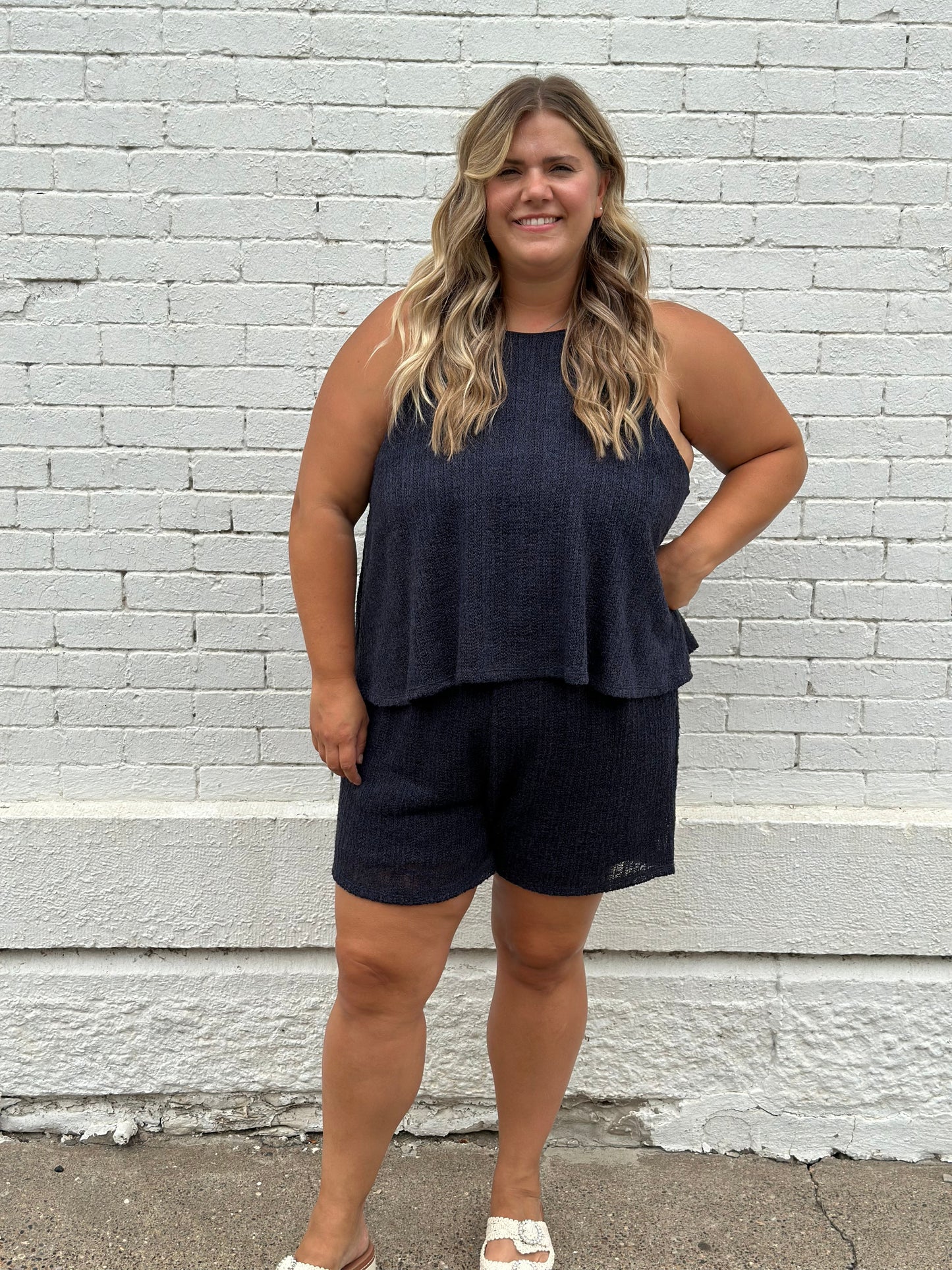 Navy Knit