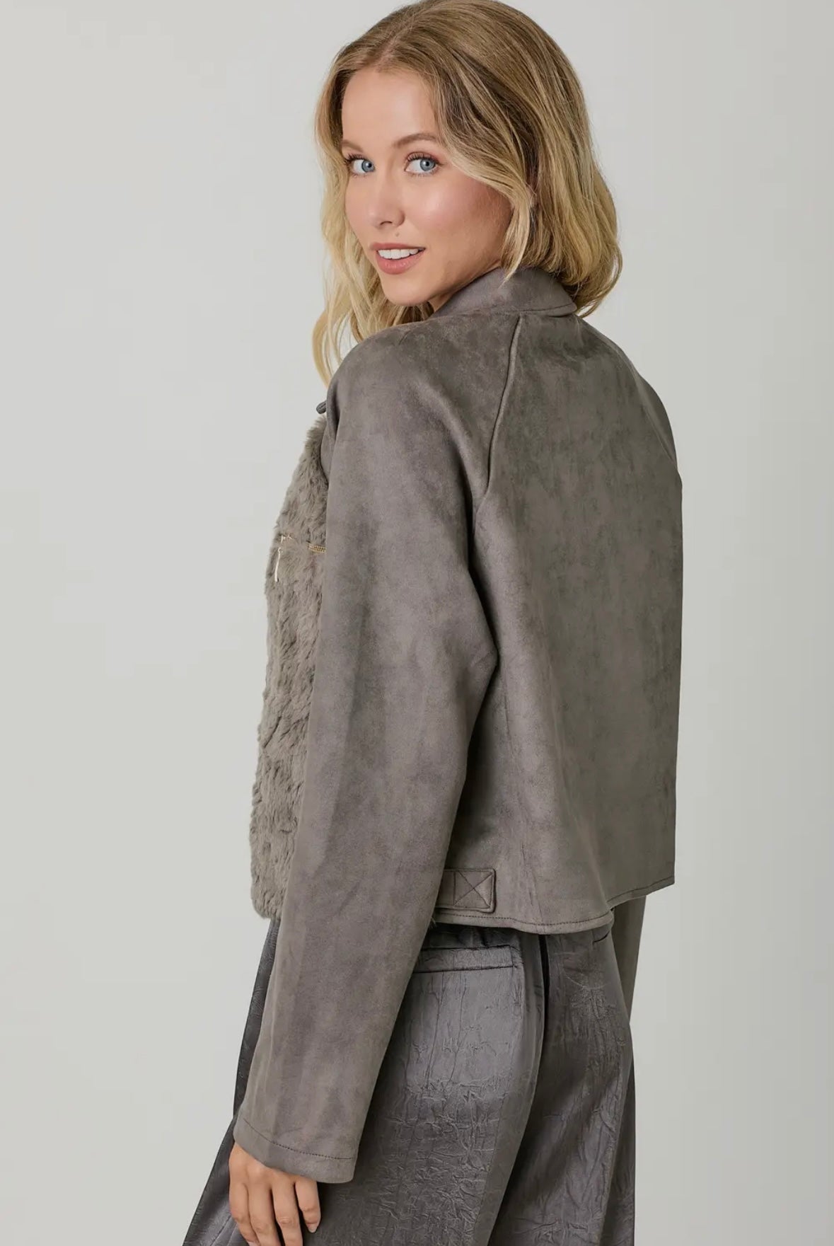 Fur Suede Jacket