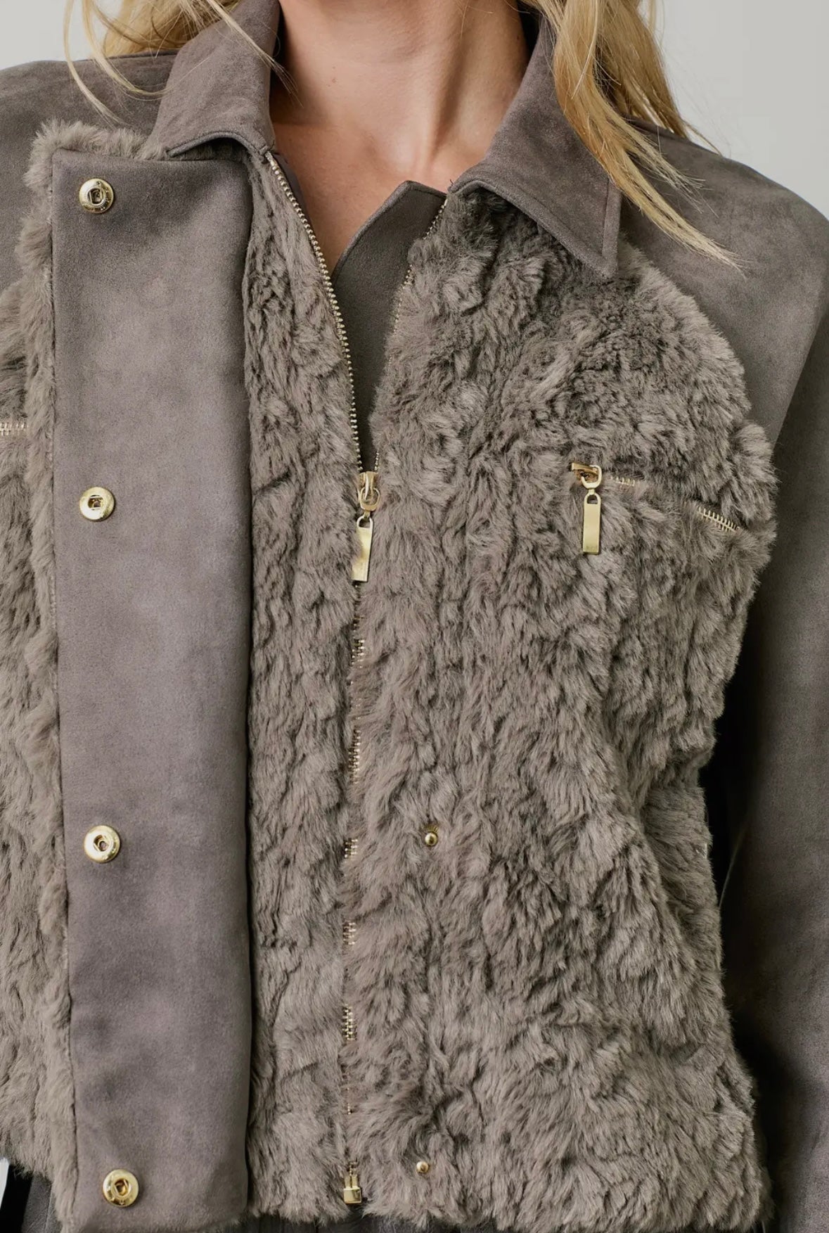 Fur Suede Jacket