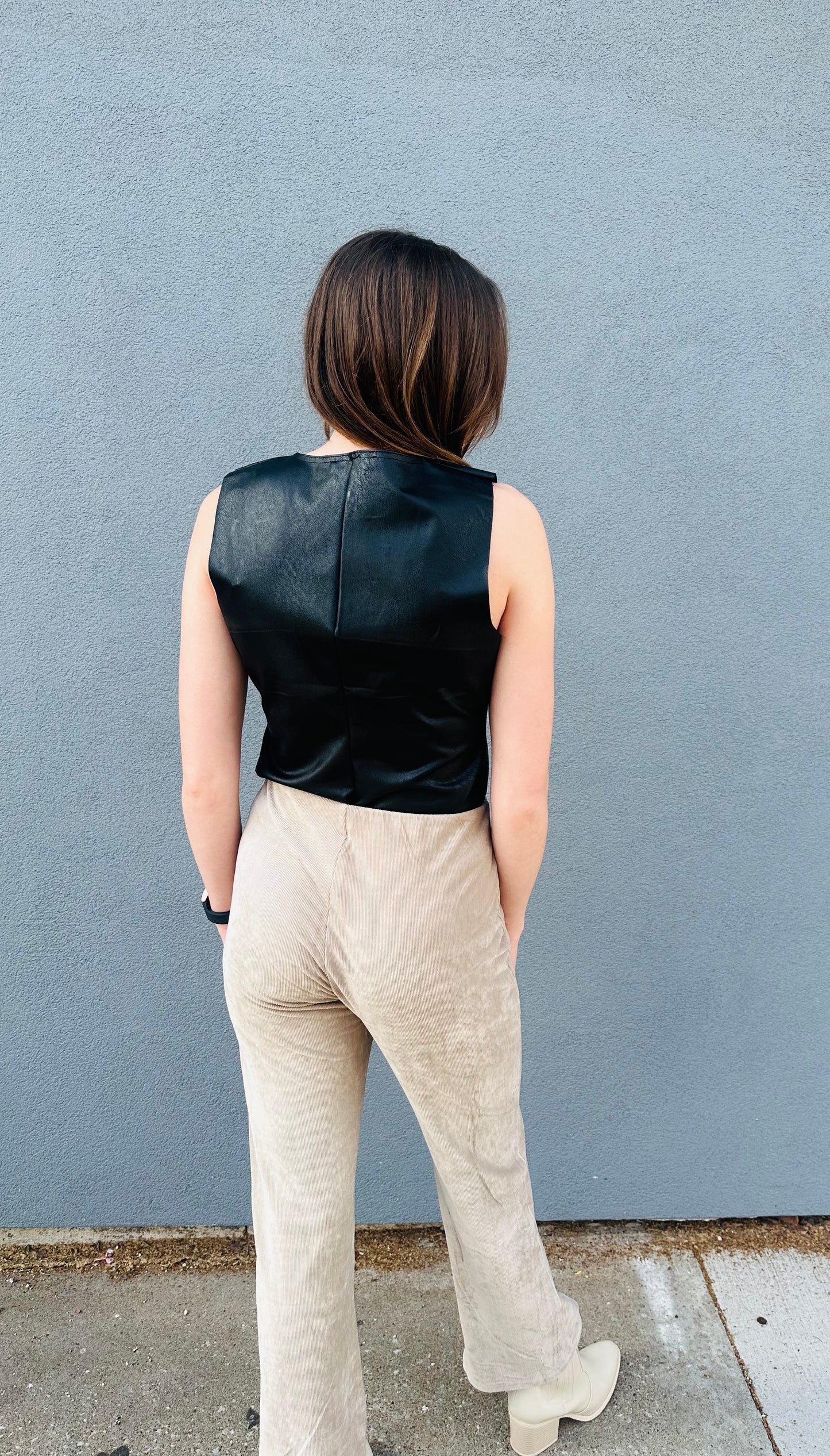 Faux Leather Bodysuit