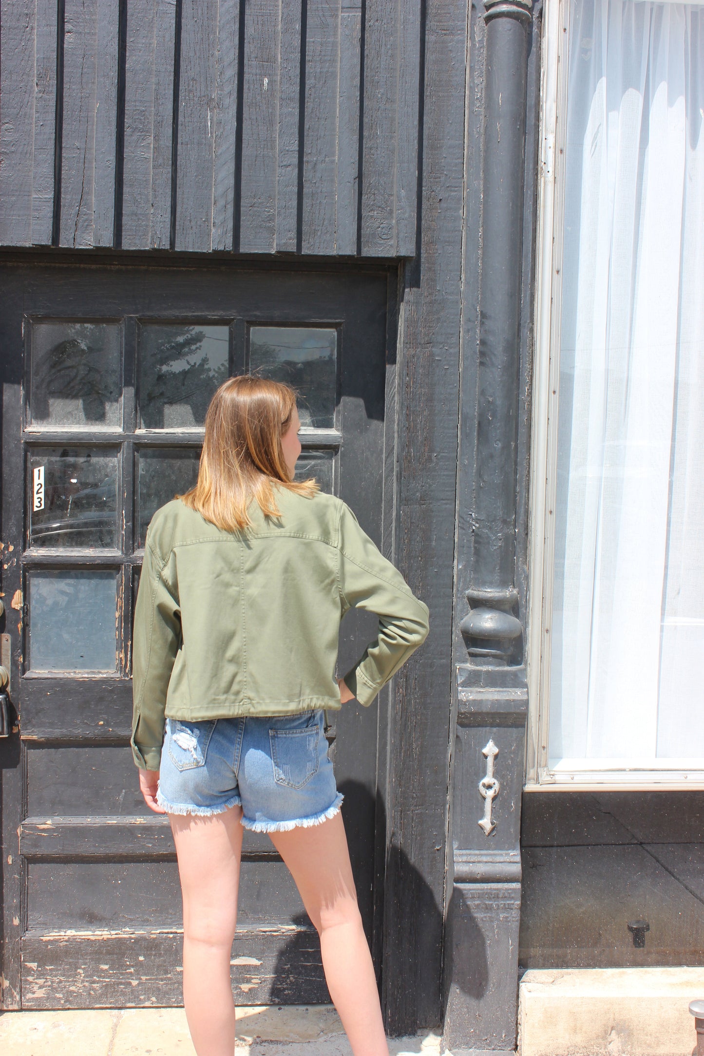 Cropped Cargo Jacket