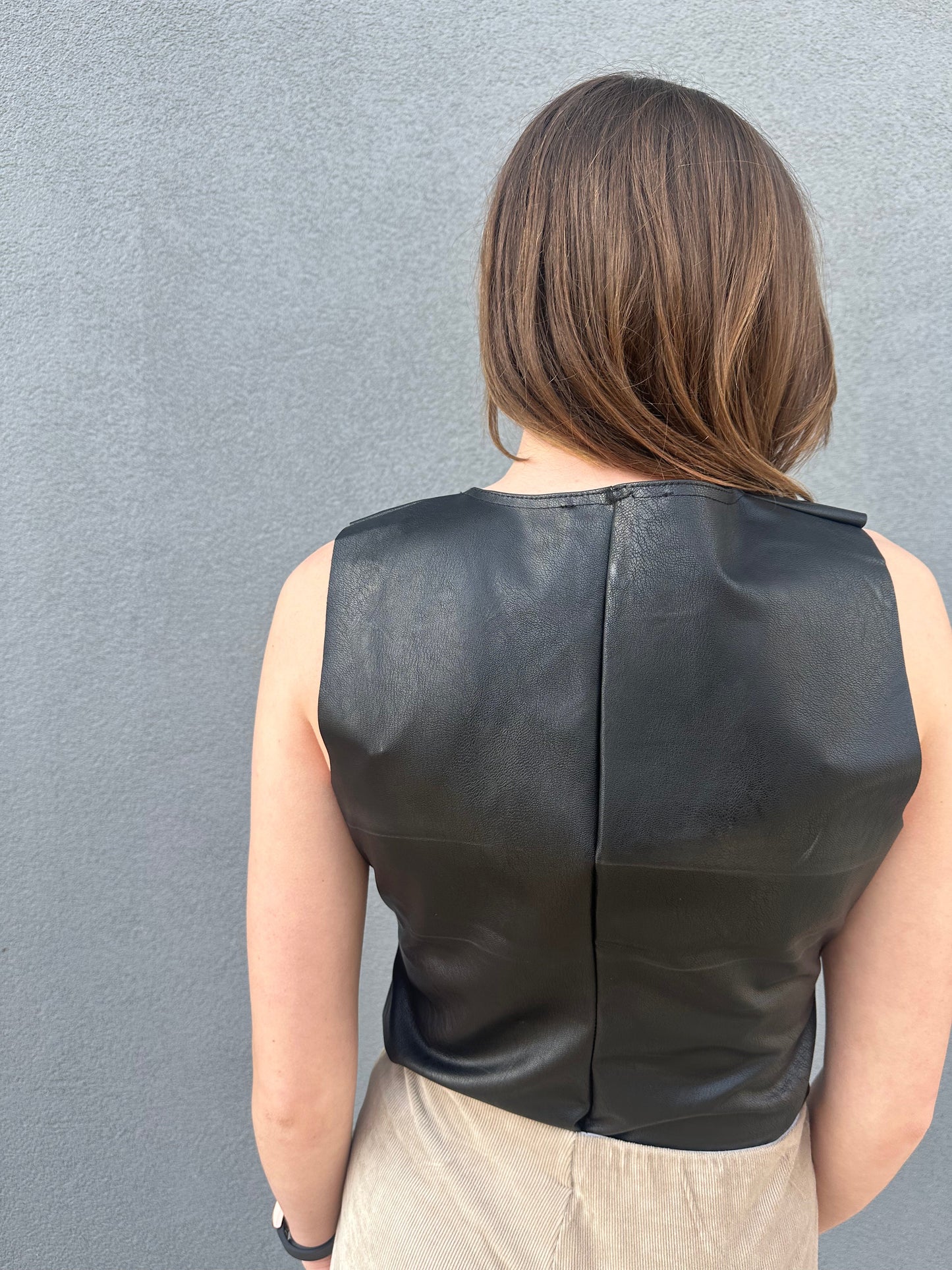 Faux Leather Bodysuit