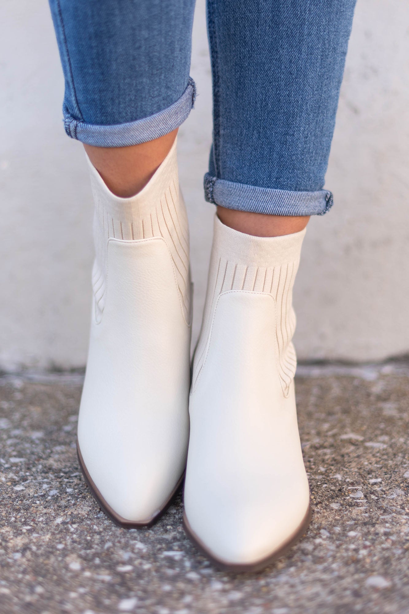 Core Sweater Boots - White