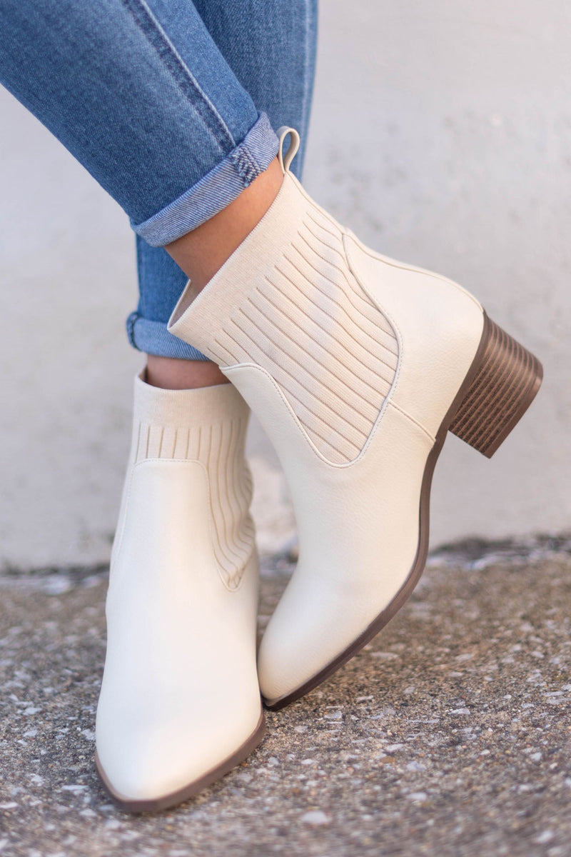 Core Sweater Boots - White