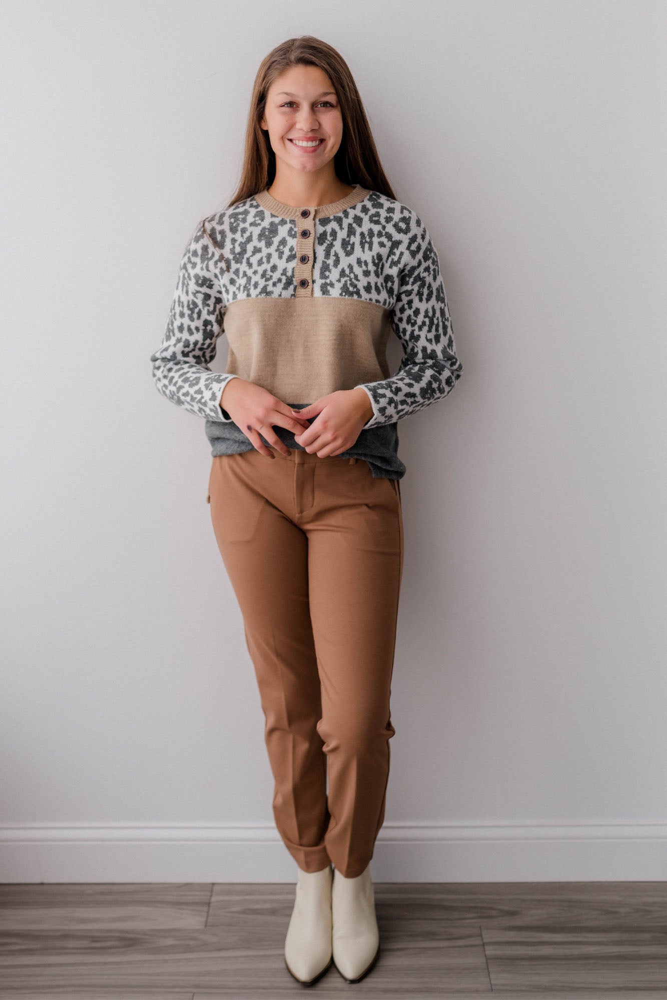 Kelsey Knit Trouser in Maple