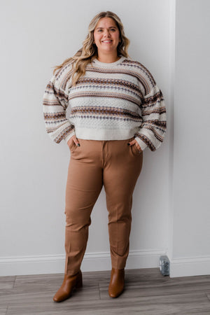 Kelsey Knit Trouser in Maple